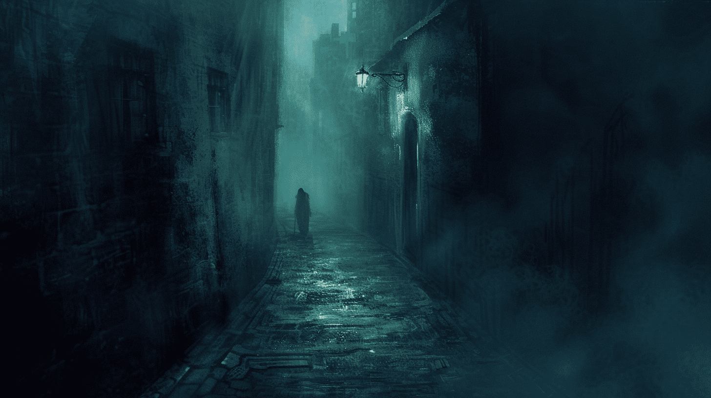 figure in alley thriller writing prompt image