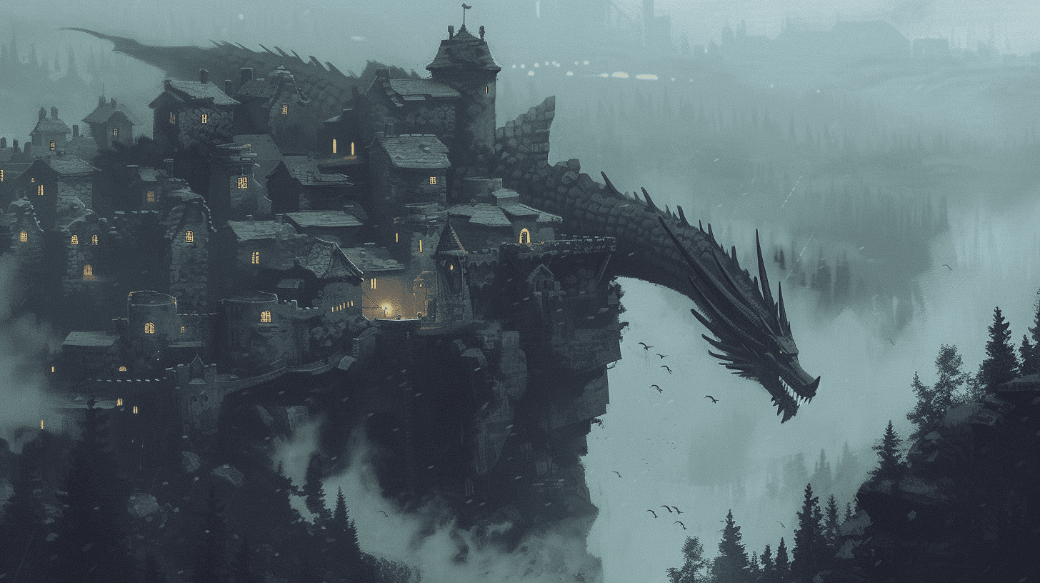 a dragon attacking a village - speculative writing prompts