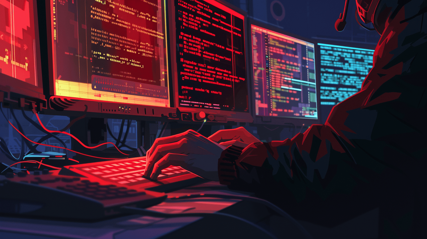 computer hacker thriller writing prompt image
