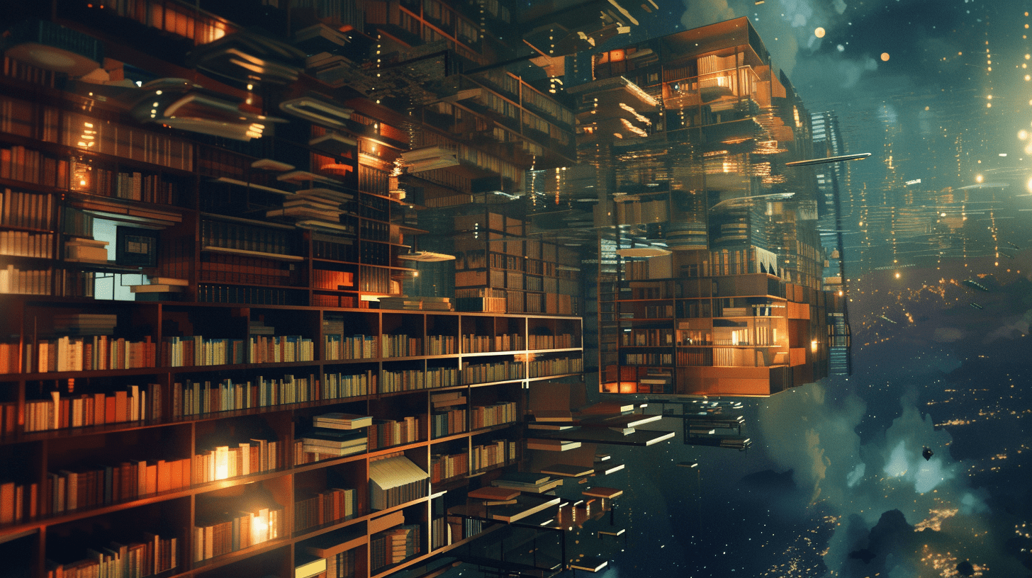 a strange library in space - speculative fiction writing prompt